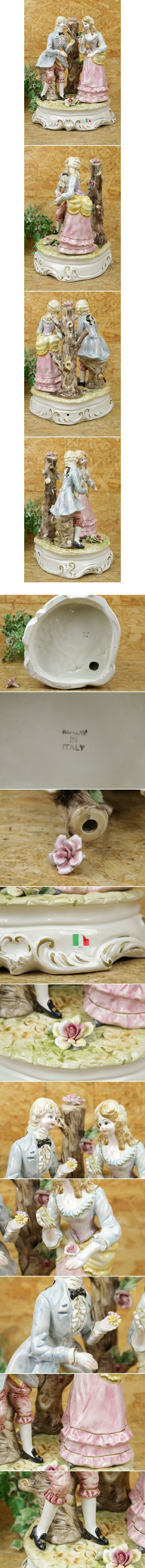 【HOT国産】イタリア製 貴族貴婦人 西洋陶器置物!! 洋風