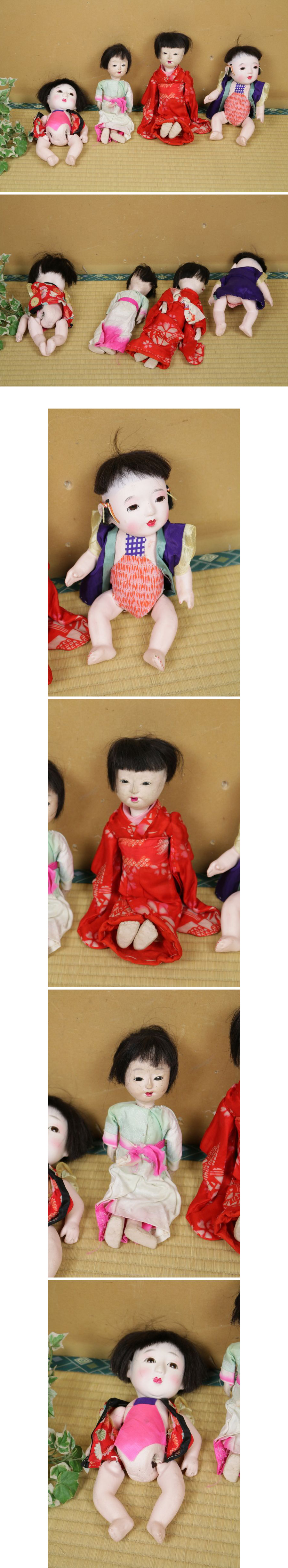 最新作定番市松人形まとめて４点セット 伝統工芸!! 市松人形