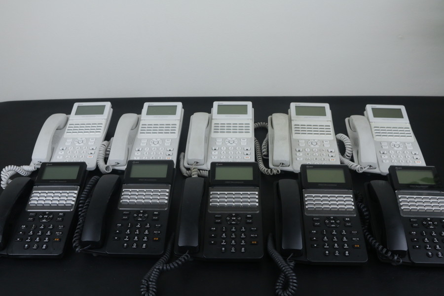 専門通販15年製!!αA1 ビジネスフォン１０点セット（A1-24STEL）業務用電話機　現状品 NTT
