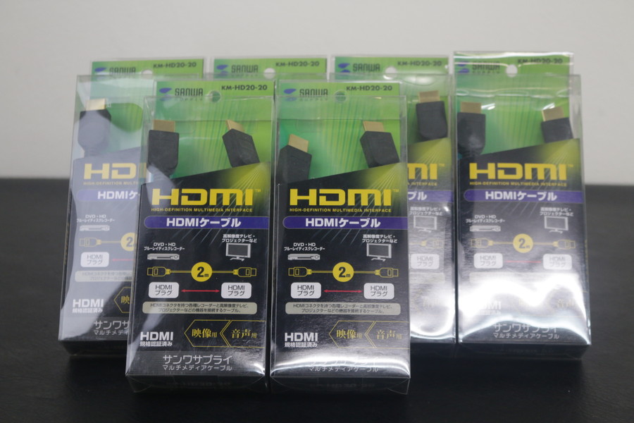 新規購入 未使用!! 2m（KM-HD20-20） 【サンワサプライ】HDMIケーブル６点セット - HDMIケーブル - hlt.no