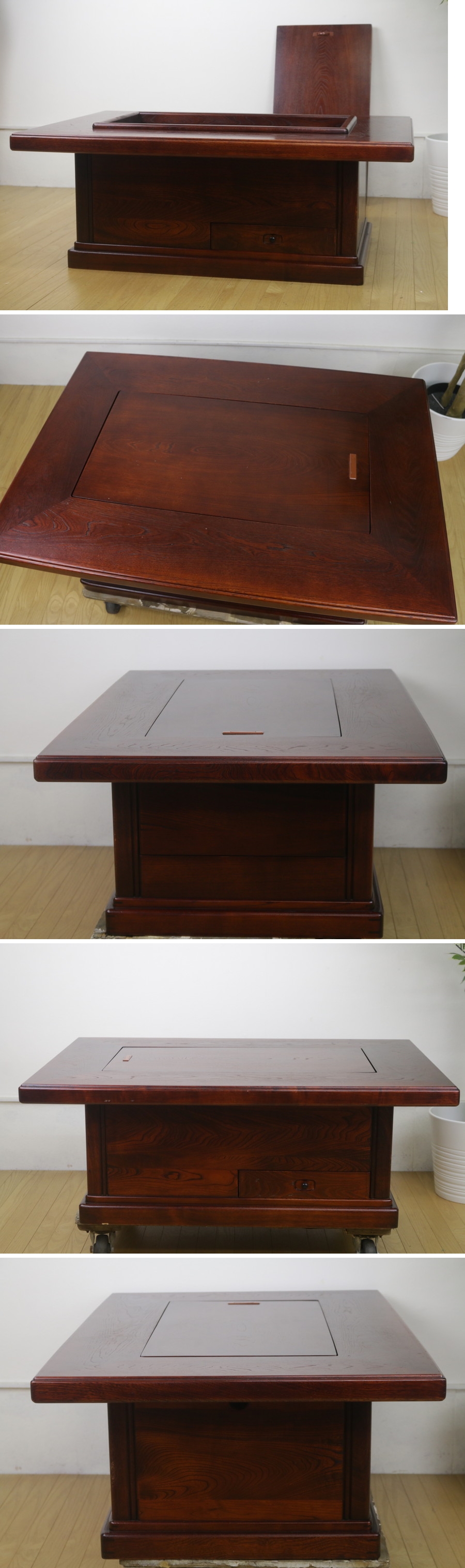 カリモク karimoku】火鉢 高級囲炉裏テーブル 古民具 和家具 天然木